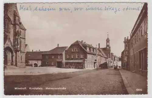 21000 Ak Wildsdruff - Kirchplatz und Meissnerstraße 1958