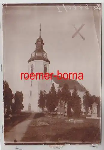 76468 Original Foto Ganzig Kirche um 1930