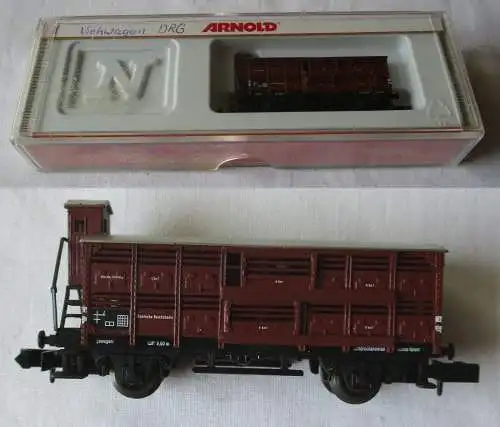 Arnold 4281 Viehwagen mit Bremserhaus Güterwagen DR Spur N OVP (152296)