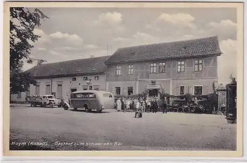 63716 Ak Hoym (Anhalt) Gasthof zum schwarzen Bär 1938