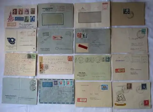60 DDR Belege FDC Ersttagsbriefe Schwärzungen Einschreiben Zudrucke (163218)