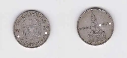 2 Mark Silber Münze 3. Reich Garnisonkirche mit Datum 1934 A Jäger 355 (152696)