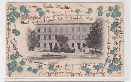 907398 Blüten Ak Eisleben 1.te Bürgerschule 1903