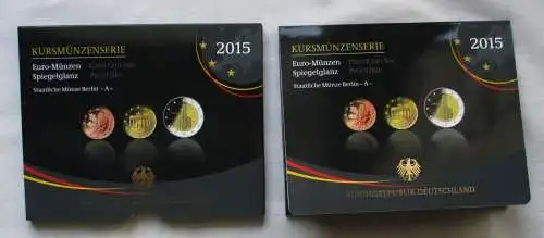 BRD Euro Kursmünzenserie D (KMS) 2015 PP / Prägebuchstabe "A" (Berlin) (160491)