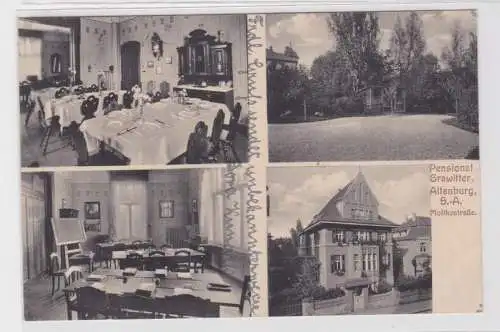 904206 Mehrbild Ak Altenburg S.-A. Moltkestraße Pension Grawitter 1914