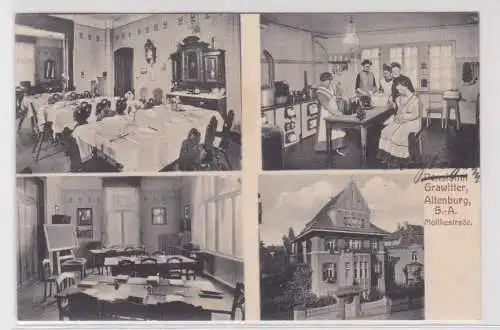 904208 Mehrbild Ak Altenburg S.-A. Moltkestraße Pension Grawitter 1914