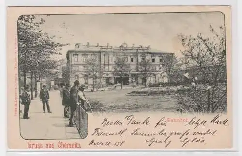 905264 Ak  Gruß aus Chemnitz Bahnhof 1900