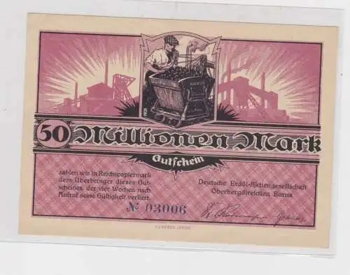 50 Millionen Mark Banknote Braunkohlenwerke Borna um 1923 (155041)