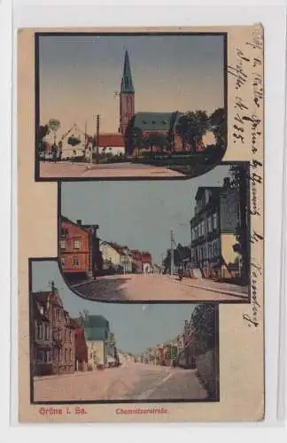 905989 Mehrbild Ak Grüna i. Sachsen - Chemnitzerstraße 1921