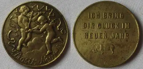 Glücksmünze " Ich bring dir Glück im neuen Jahr" ohne Jahr (162456)