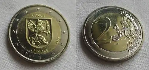 2 Euro Gedenkmünze Lettland 2017 Region  Latgale Stgl. (159324)