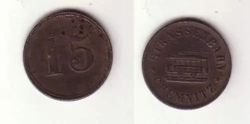 15 Pfennig Wertmarke Strassenbahn Chemnitz um 1920 (115625)