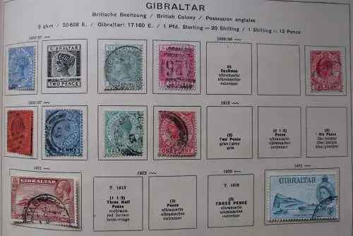 kleine Briefmarkensammlung Gibraltar britische Besitzung ab 1886 (129397)