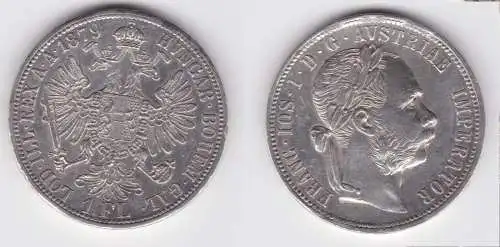 1 Gulden Silber Münze Österreich 1879 ss+ (151395)