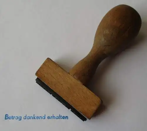 Original DDR Stempel Betrag dankend erhalten (156153)