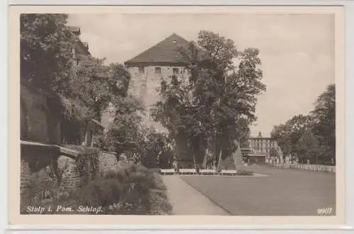 56414 Ak Stolp in Pommern Schloß um 1940