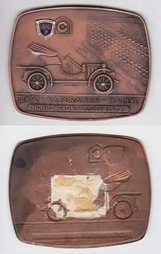 DDR Plakette ADMV III.KFZ Veteranen Rallye Hoyerswerda 1972 (137922)