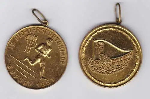 DDR Medaille IV.Pionierspartakiade Erfurt 1961 Stufe Gold (135700)