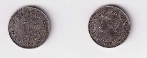 10 Cents Münze Ceylon 1893 Victoria (150891)