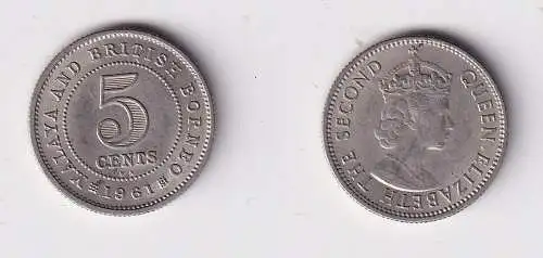 5 Cents Münze Malaya 1961 Elizabeth (146048)