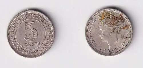 5 Cents Münze Malaya 1943 Georg VI. (144502)