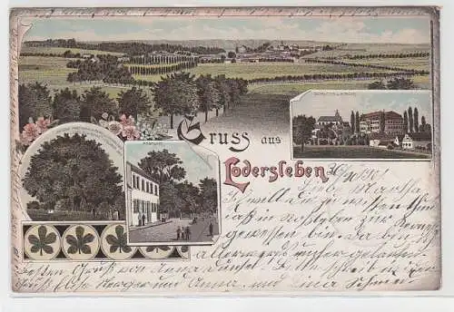 69687 Ak Lithographie Gruß aus Lodersleben bei Querfurt 1901