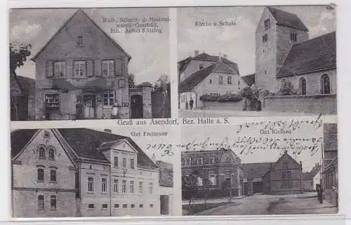 91784 Mehrbild Ak Gruß aus Asendorf Bez. Halle a.S. 1912