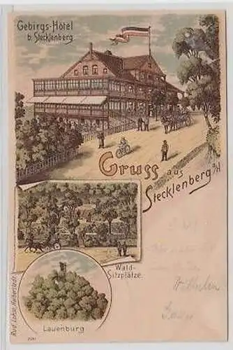 42135 Ak Lithografie Gruss aus Stecklenberg a. Harz 1900