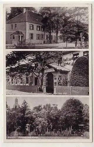 16303 Mehrbild Ak Brettin Gasthaus Zum grünen Baum, Schloß usw. 1939