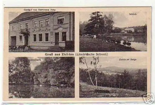 13278 Mehrbild Ak Gruß aus Zichtau Gasthof usw. um1930