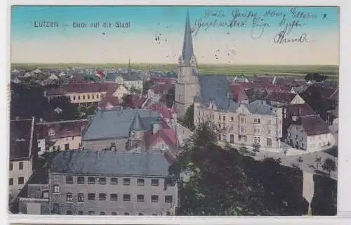 71923 AK Lützen - Blick auf die Stadt mit Kirche 1922