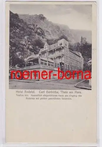 79026 Ak Thale am Harz Hotel Bodetal Carl Gerbothe um 1930