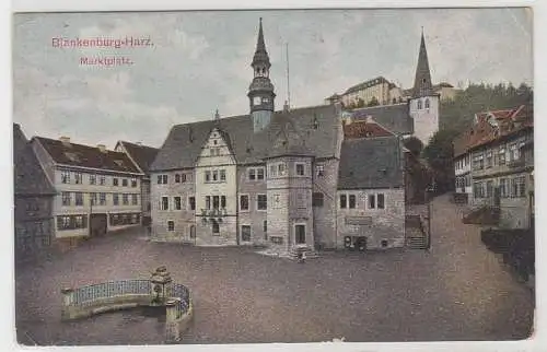 68821 Ak Blankenburg Harz Marktplatz um 1900