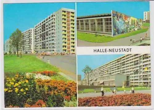 60667 Mehrbild Ak Halle Neustadt Neubauten 1976