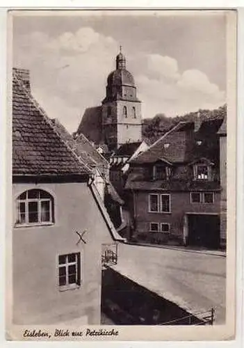 44632 Ak Eisleben Blick zur Petrikirche 1950