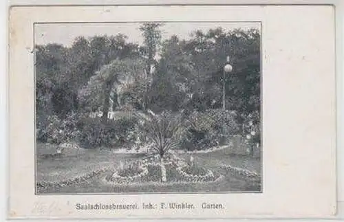 47962 Ak Halle Saalschlossbrauerei Garten 1913