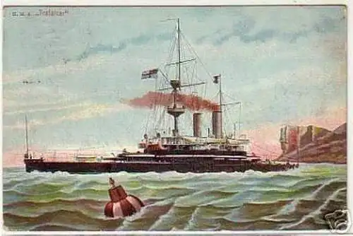 08695 Ak Dampfer H.M.S. "Trafalcar" um 1910