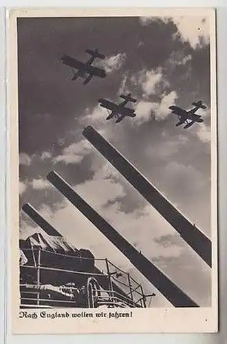 63706 Feldpost Ak Flugzeuge "Nach England wollen wir fahren!" 1940