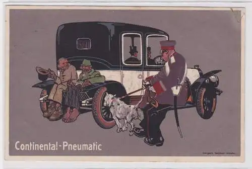 90477 Reklame Humor Ak Continental Pneumatic Automobil 1914