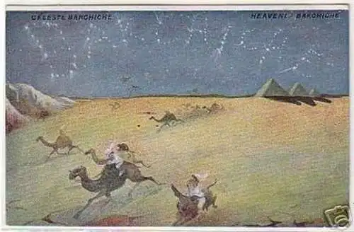 03097 Humor Ak Ägypten "Heaven Bakchiche" um 1910