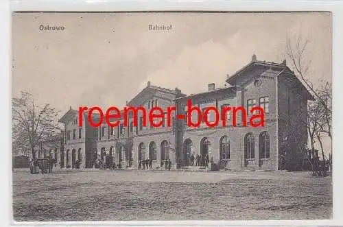 83278 Ak Ostrowo Bahnhof um 1915