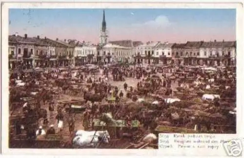 16736 Ak Stryj Ukraine Ringplatz während d.Marktes 1916