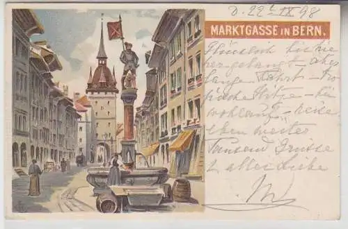 14238 Ak Lithographie Marktgasse in Bern 1898