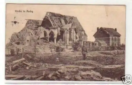 26721 Feldpost Ak Kirche in Auchy Frankreich 1916