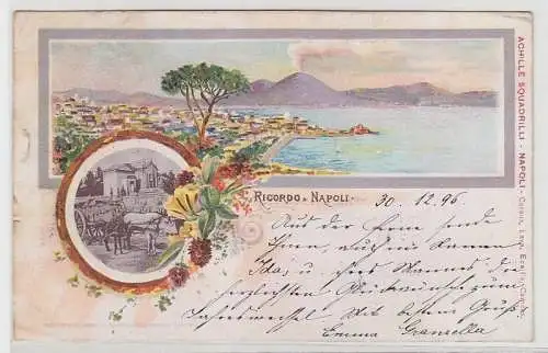 68550 Ak Lithographie Ricordo di Napoli 1897