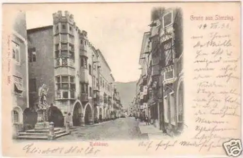 20710 Ak Gruss aus Sterzing Rathaus 1899