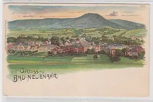 64428 Ak Lithographie Gruss aus Bad Neuenahr um 1900