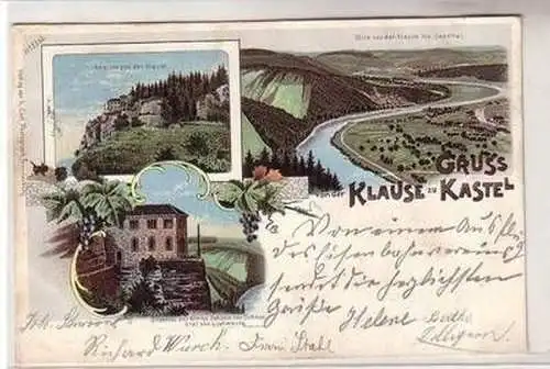 56682 Ak Lithographie Gruss von der Klause zu Kastel 1902