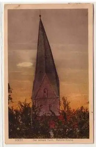 24700 Ak Soest der schiefe Turm, Reform Kirche 1917