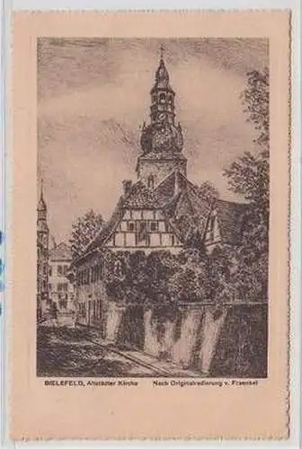 24798 Ak Bielefeld altstädter Kirche nach Originalradierung 1932